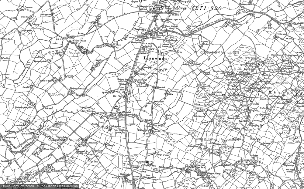 Old Map of Dolydd, 1888 - 1899 in 1888