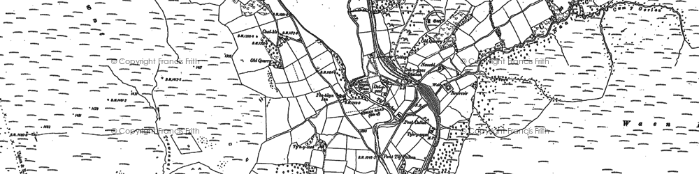 Old map of Buarth y Caerau in 1884