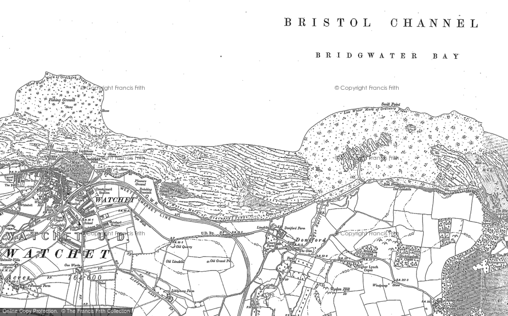 Old Map of Doniford, 1886 - 1902 in 1886