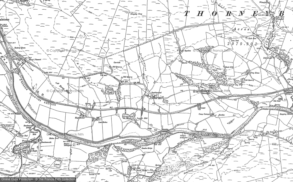 Old Map of Historic Map covering Bower in 1895