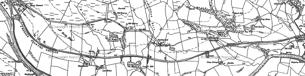 Old map of White Hill in 1895
