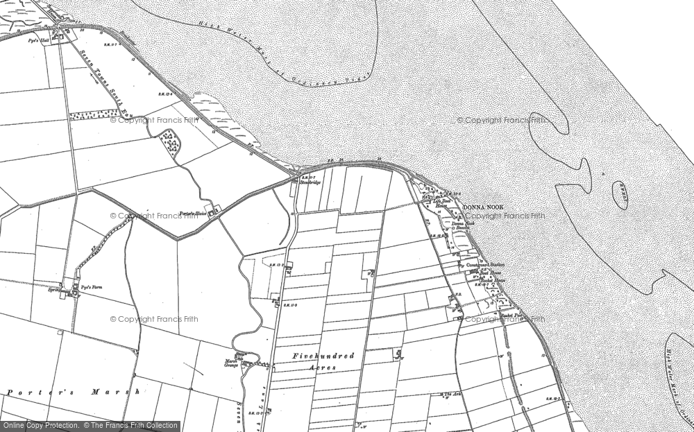 Old Map of Historic Map covering Somercotes Haven in 1899