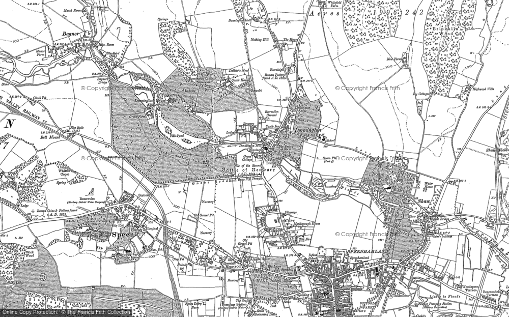 Old Map of Historic Map covering Brickkiln Wood in 1898