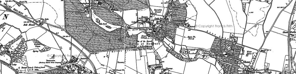 Old map of Donnington in 1898