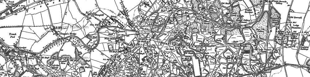 Old map of Donnington Wood in 1881