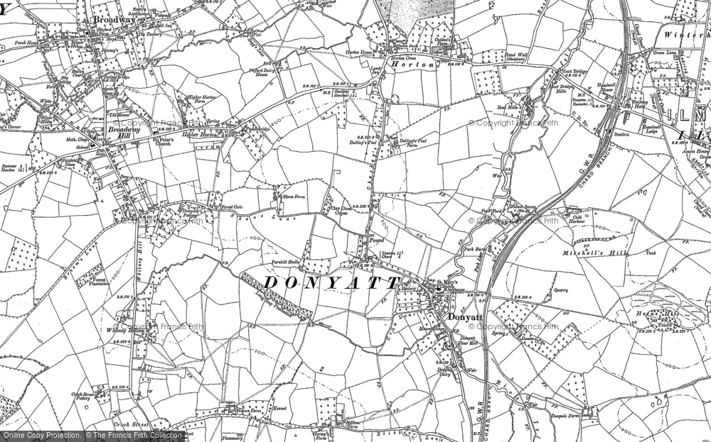 Old Map of Donyatt, 1886 - 1901 in 1886