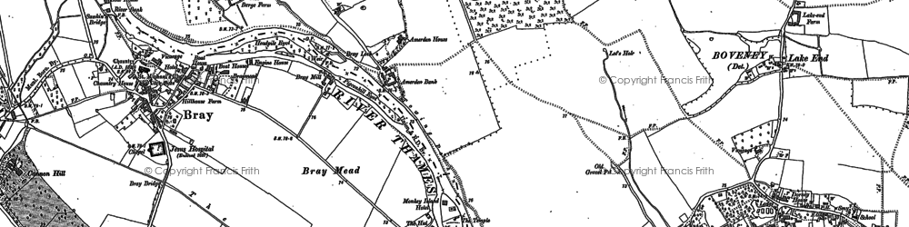 Old map of Dorney Reach in 1910