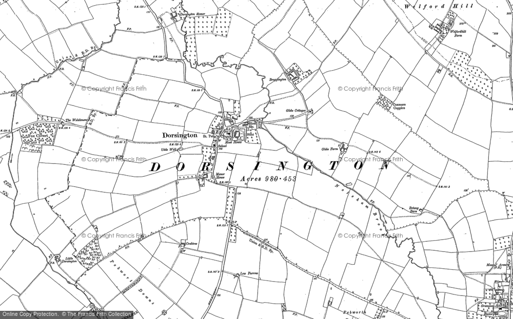 Old Map of Dorsington, 1883 - 1900 in 1883