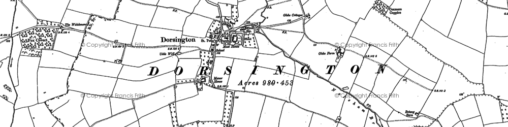 Old map of Dorsington in 1883