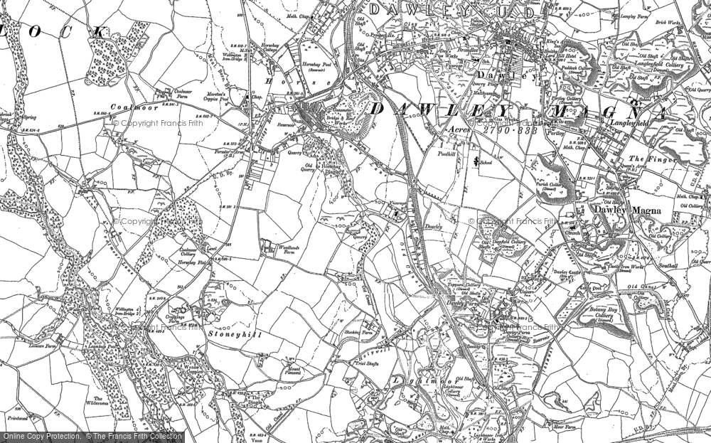Old Map of Doseley, 1882 in 1882