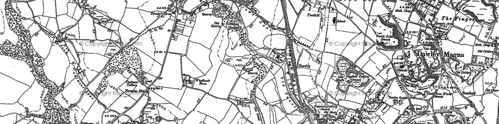 Old map of Doseley in 1882