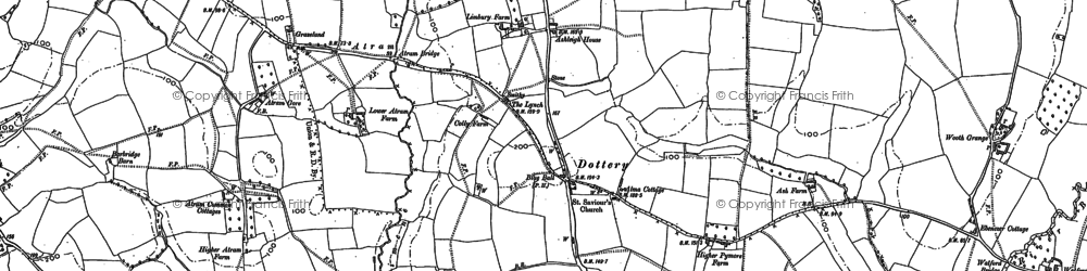 Old map of Dottery in 1901