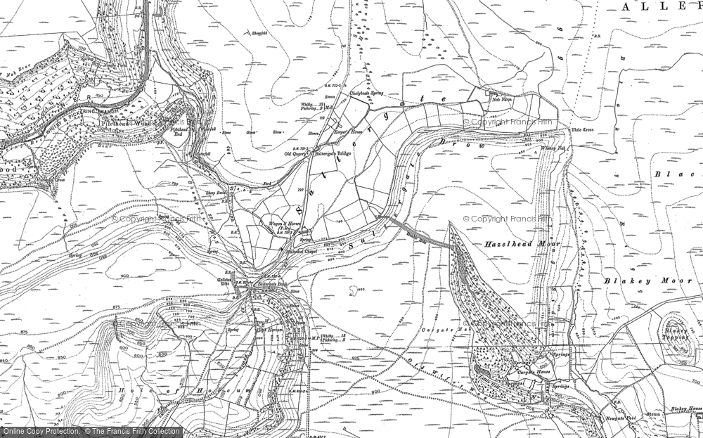 Old Map of Historic Map covering Saltergate in 1889