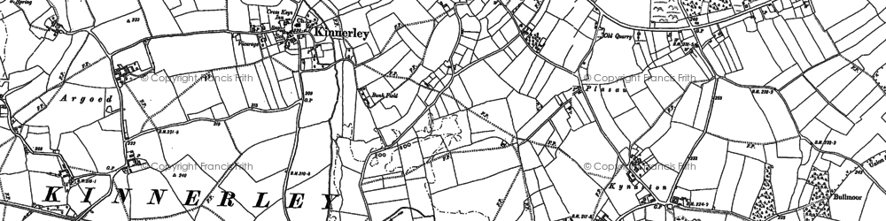 Old map of Dovaston in 1881
