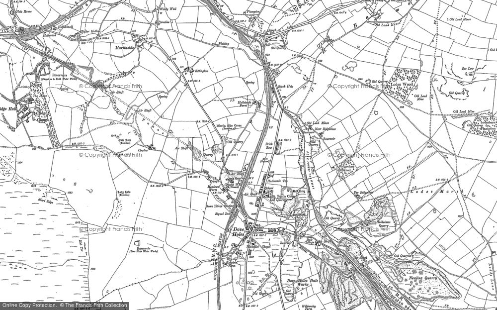 Old Map of Historic Map covering Bolt Edge in 1879