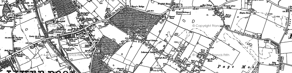 Old map of Dovecot in 1891