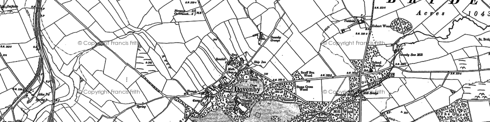Old map of Dovenby in 1923
