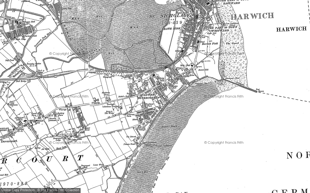 Old Map of Dovercourt, 1896 - 1902 in 1896