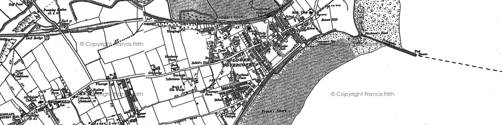 Old map of Dovercourt in 1896