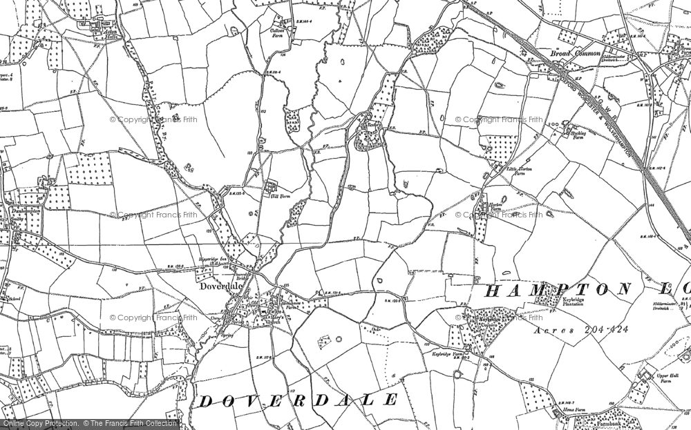 Old Map of Doverdale, 1883 in 1883