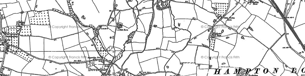 Old map of Doverdale in 1883