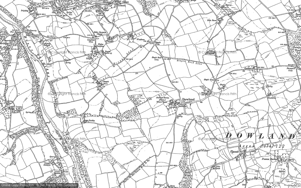 Old Map of Historic Map covering Tockley in 1885