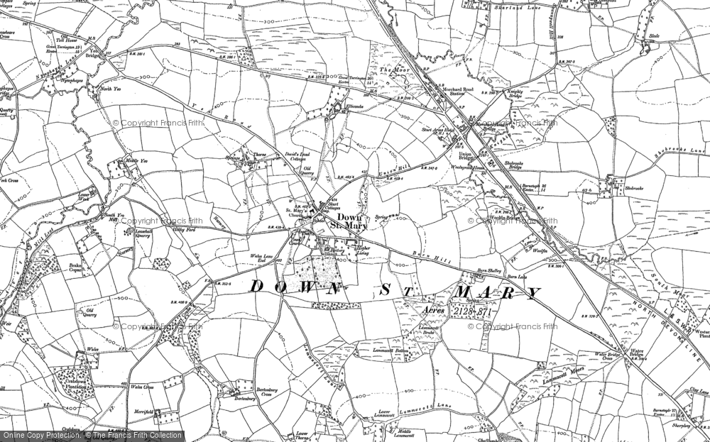 Old Map of Historic Map covering Bartonbury in 1886