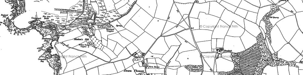 Old map of Down Thomas in 1905