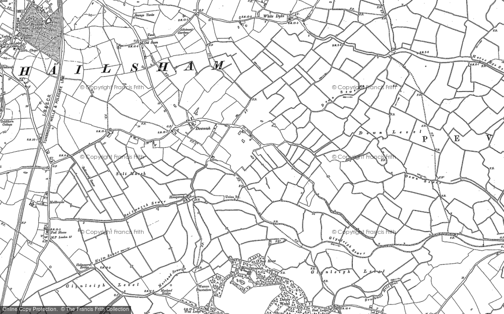 Old Map of Downash, 1908 in 1908