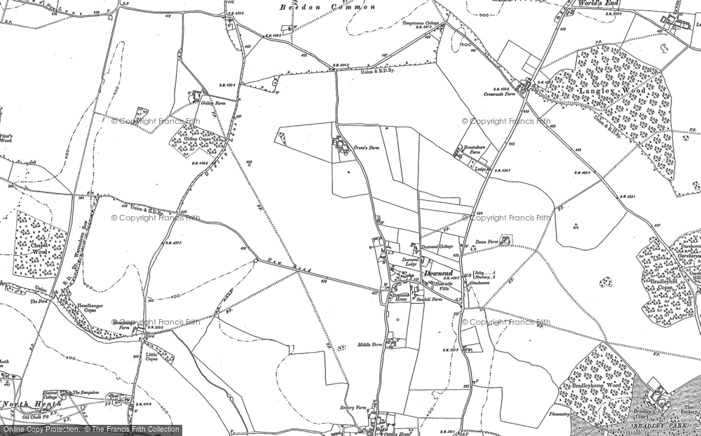 Old Map of Downend, 1898 in 1898