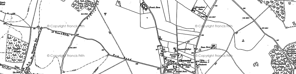 Old map of Downend in 1898