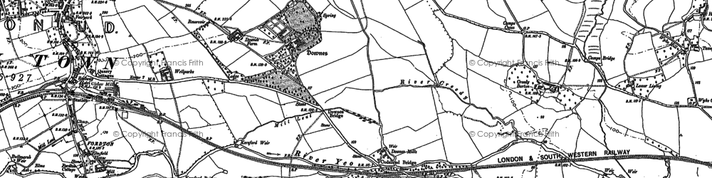 Old map of Fordton in 1886