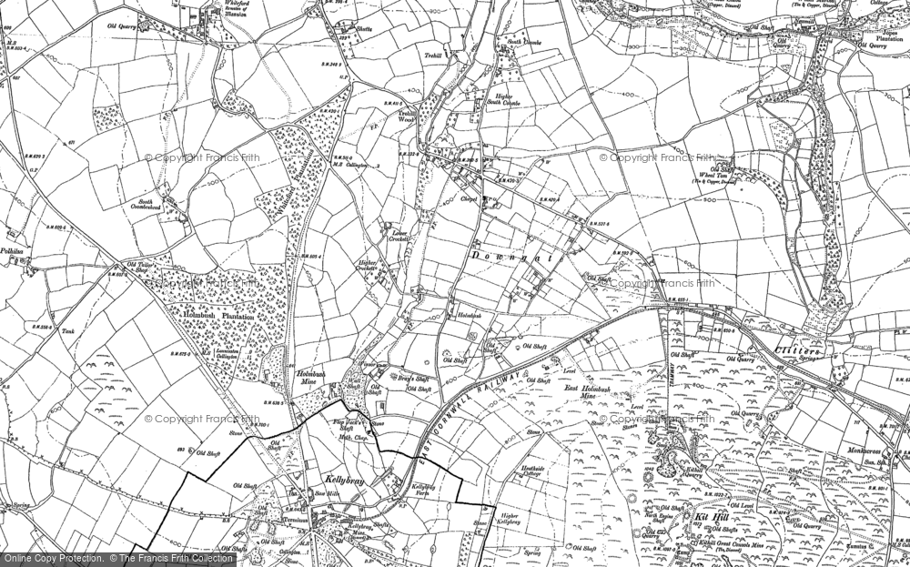 Old Map of Downgate, 1905 in 1905