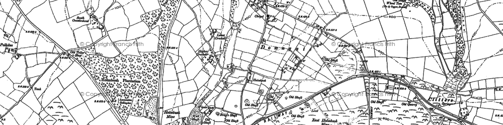 Old map of Downgate in 1905