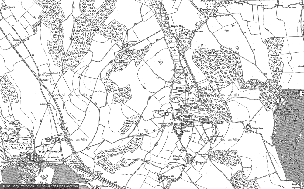 Old Map of Downley, 1897 in 1897