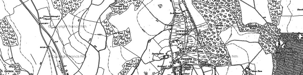 Old map of Downley in 1897