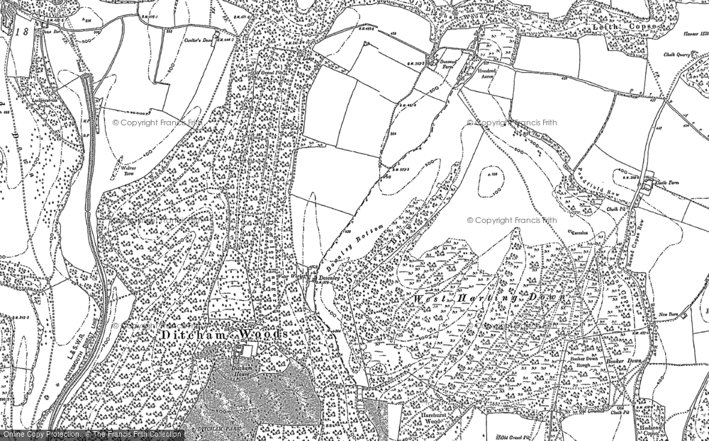 Old Map of Downley, 1910 in 1910