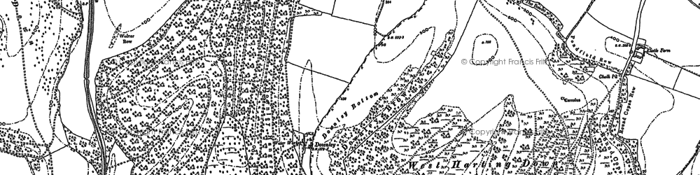 Old map of Downley in 1910