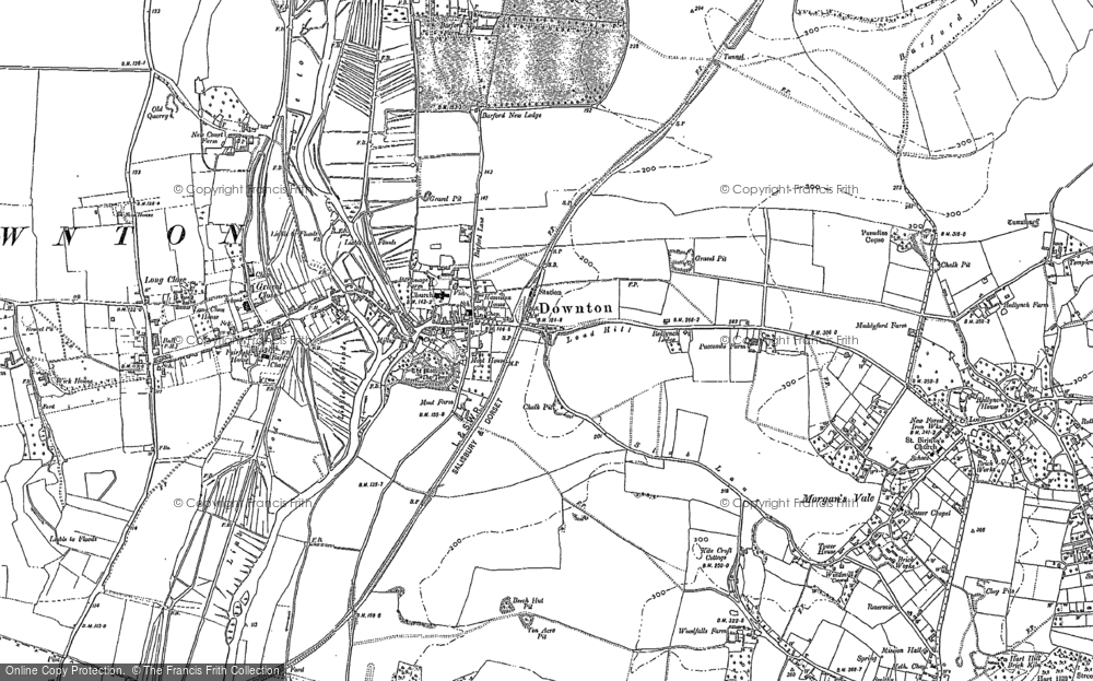 Old Map of Downton, 1895 - 1924 in 1895