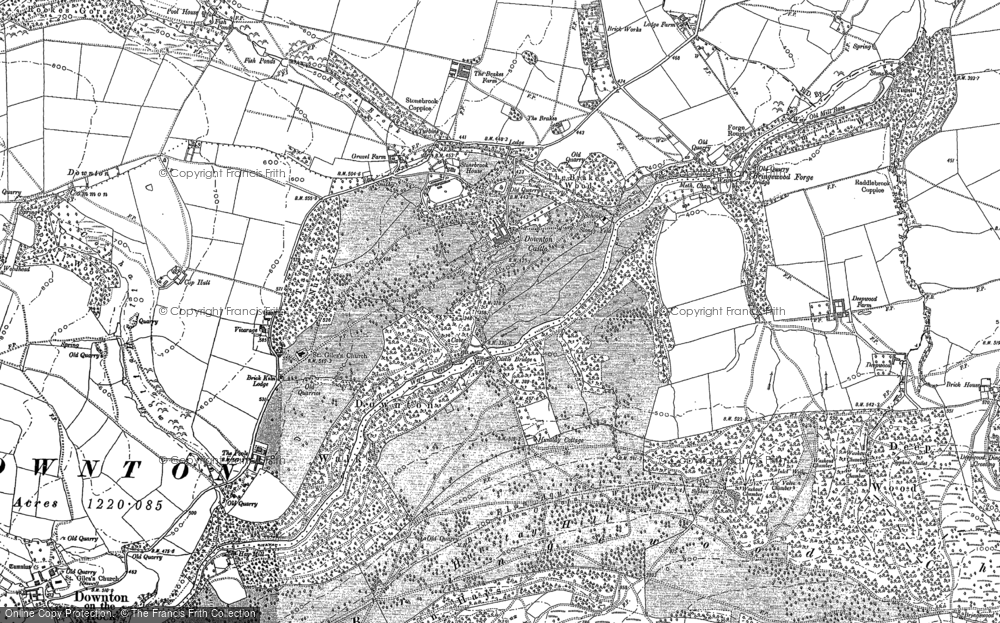 Old Map of Downton Castle, 1902 in 1902