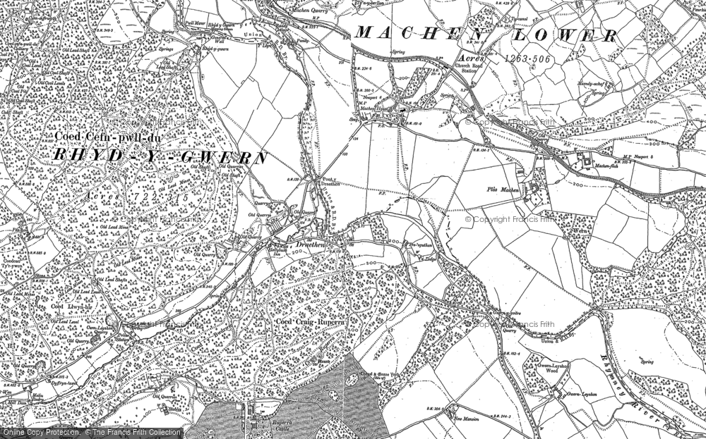 Old Map of Draethen, 1899 - 1915 in 1899