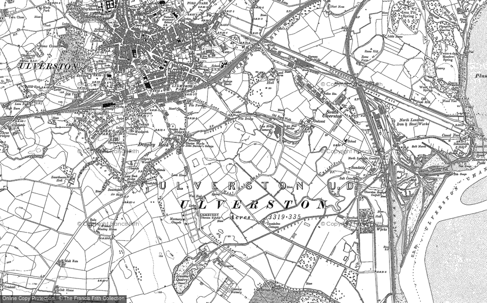 Old Map of Historic Map covering Levy Beck in 1911