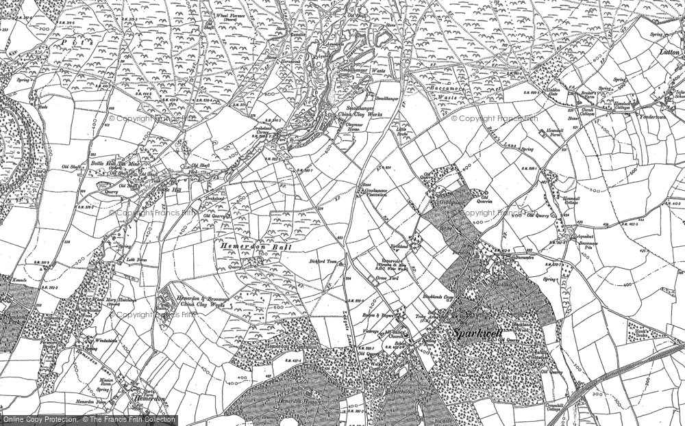 Old Map of Drakeland Corner, 1886 in 1886