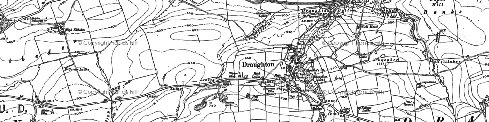Old map of Draughton in 1907