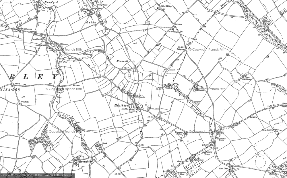 Old Map of Draycott, 1882 - 1901 in 1882