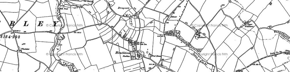 Old map of Draycott in 1882