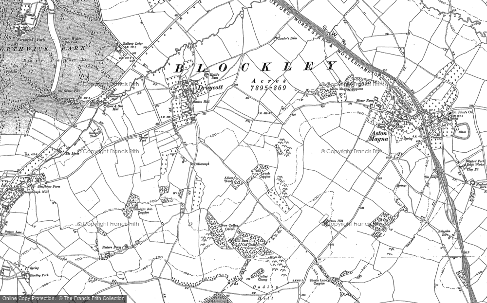 Old Map of Draycott, 1883 - 1900 in 1883