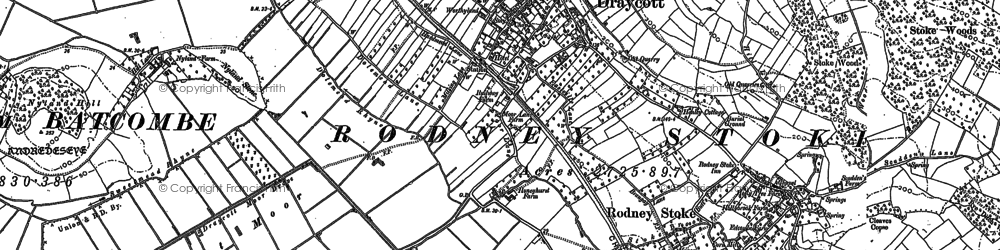 Old map of Draycott in 1884