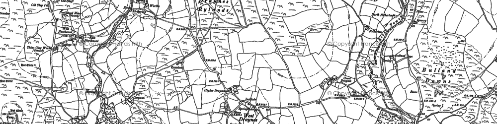 Old map of Whitebarrow Downs in 1882