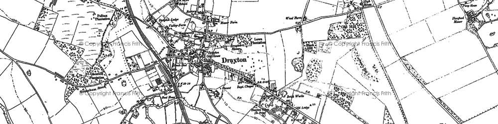 Old map of Thorpe Marriott in 1882